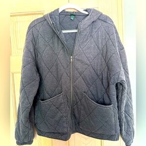 Zipped Quilted Hoodie - Women’s